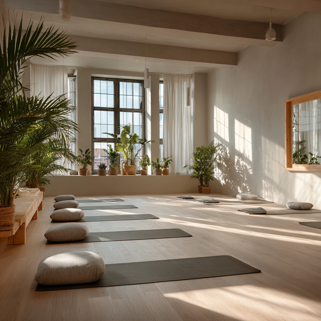 Жінка практикує йогу на заході сонця