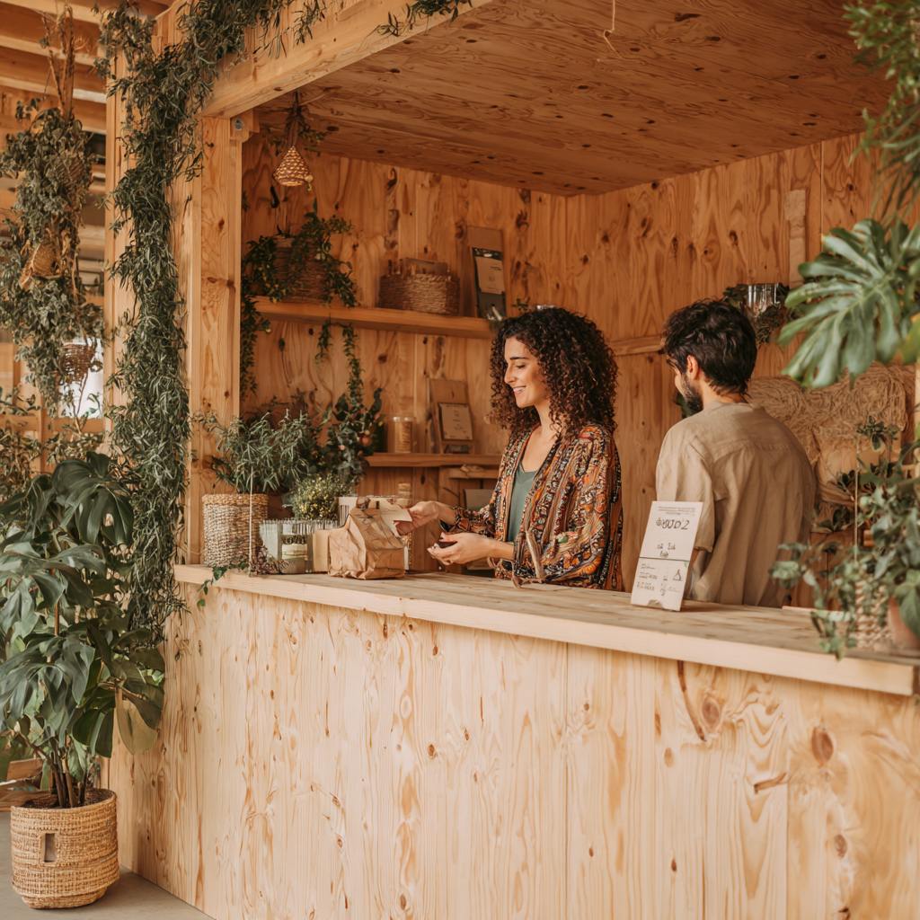 Йога практика в красивому приміщенні